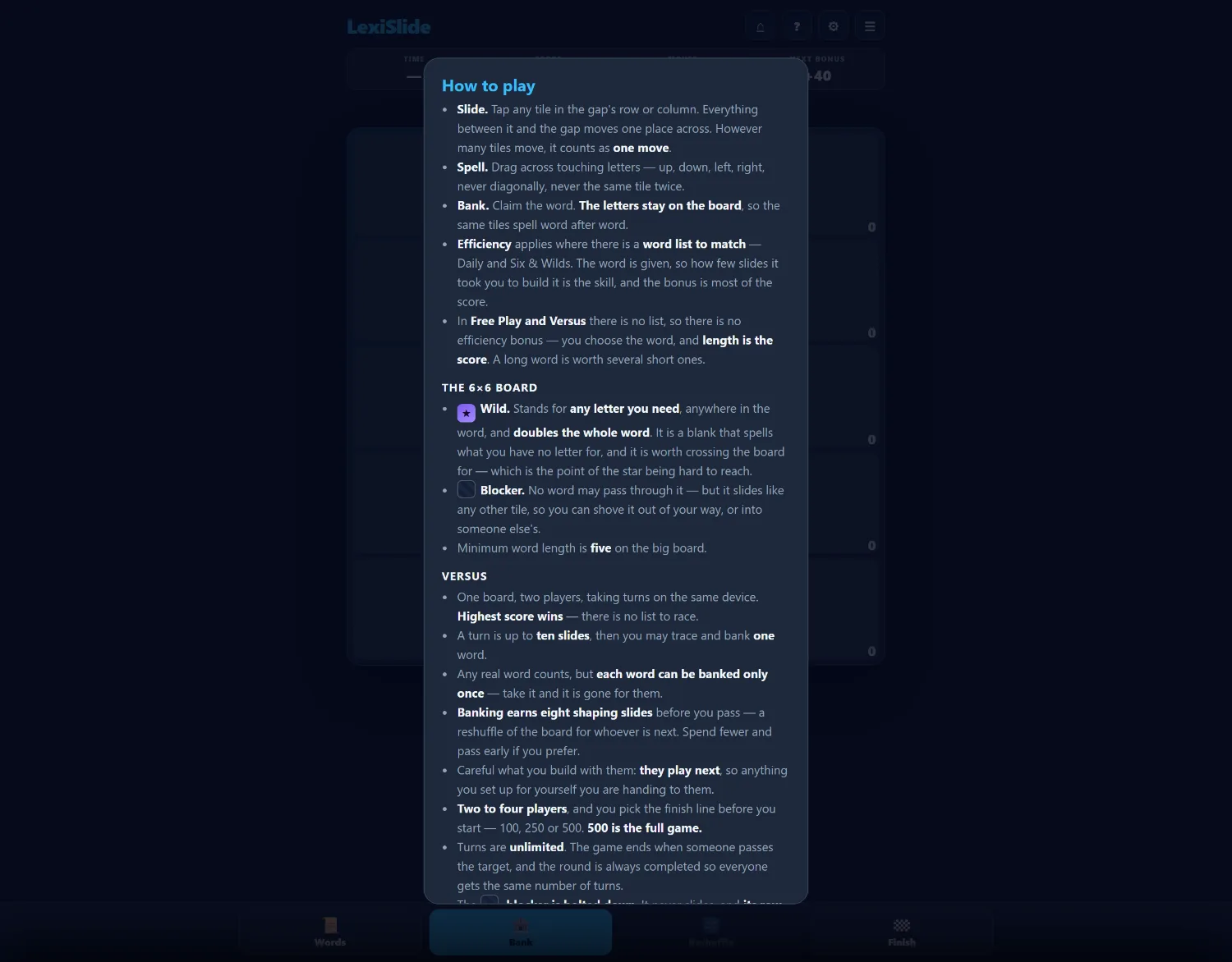 The rules, in one screen.