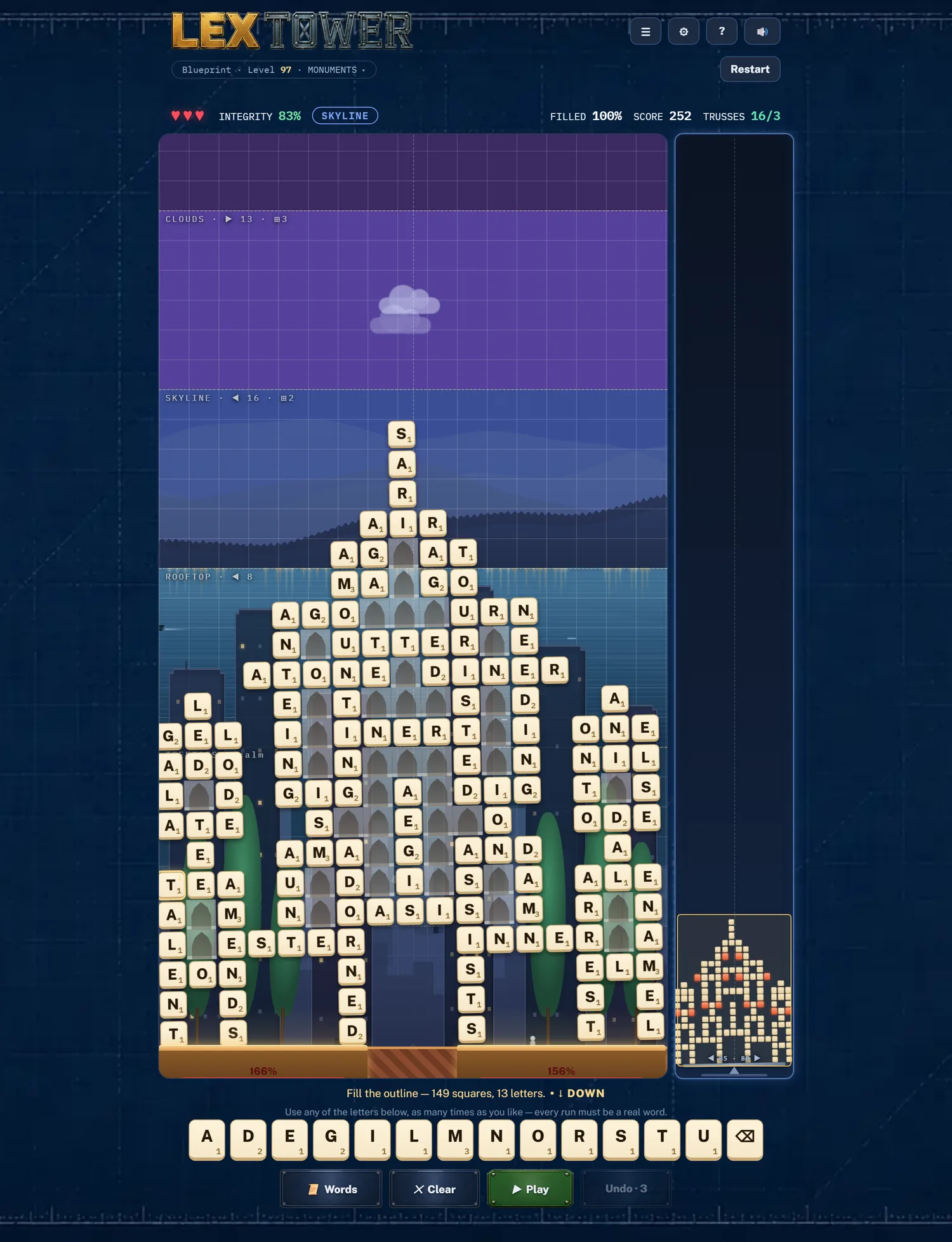 The finished Taj Mahal blueprint in marble